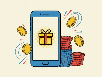 Hediye ikonlu telefon ve çipler